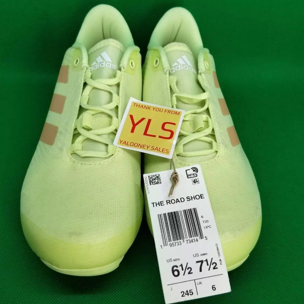 Adidas M6.5/W7.5 The Road Shoe Cycling‎ Shoes Lime Green GW5328